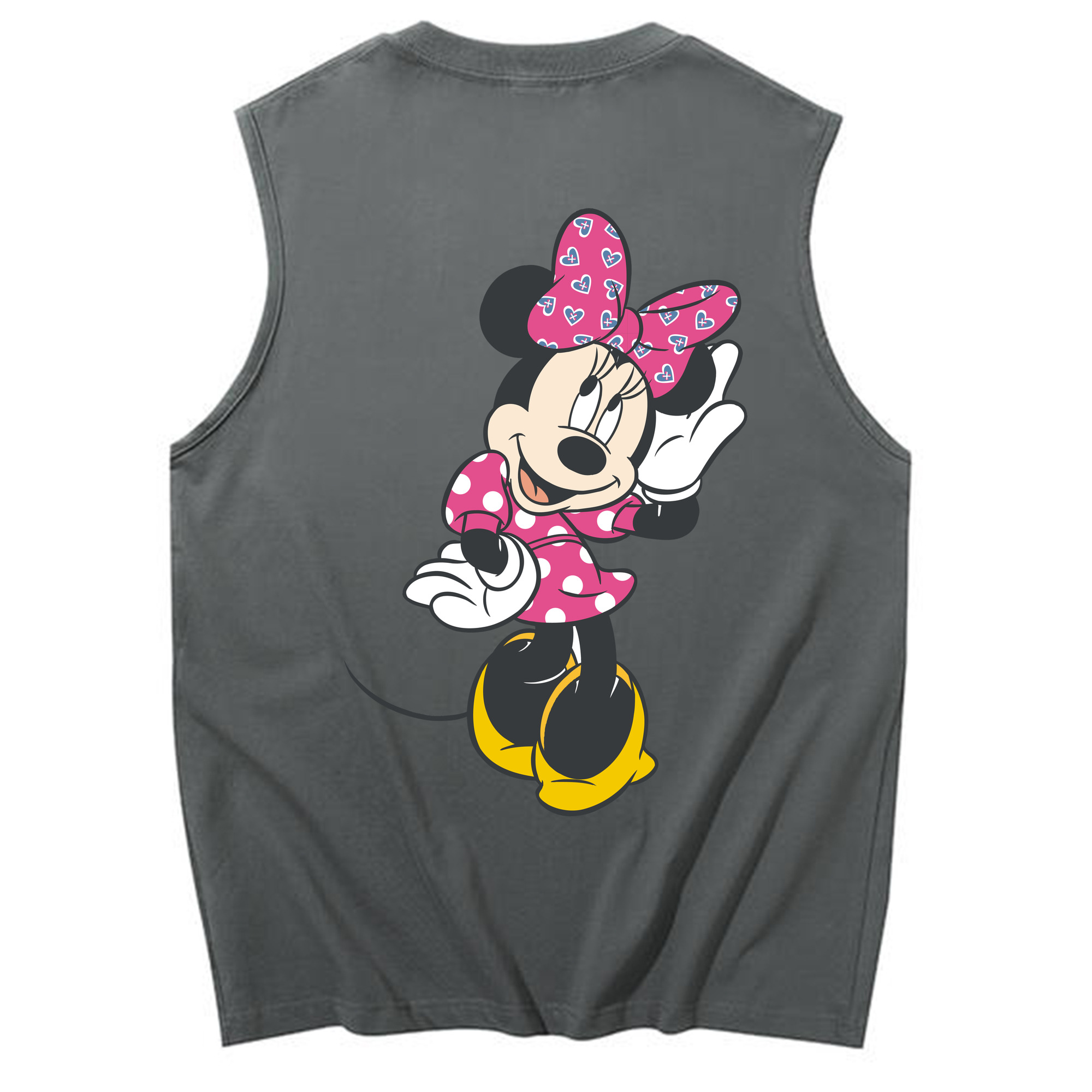 ミッキーマウス Mickey Mouse コットン100％タンクトップ（背面プリント）